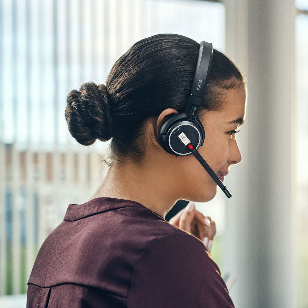 EPOS Sennheiser SDW 5033 Auricolare DECT Wireless Single Side Per PC E Softphone - Cancellazione Rumore, Nero